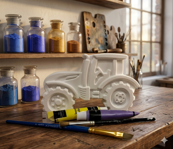 Grote tractor-DIY om zelf te verven