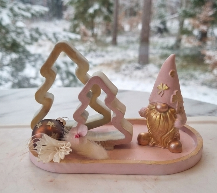 Kerstkabouter Goud & Roze