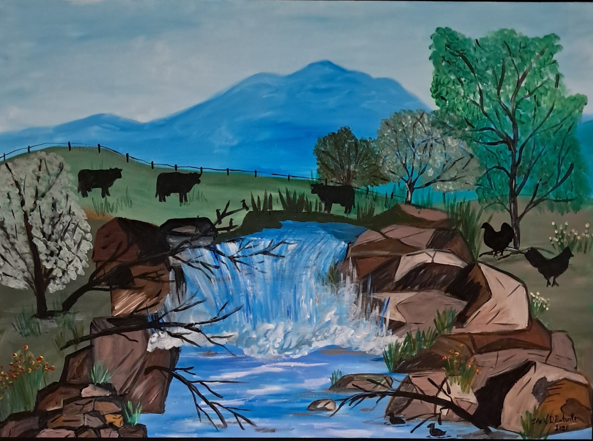 Waterval in de rotsen