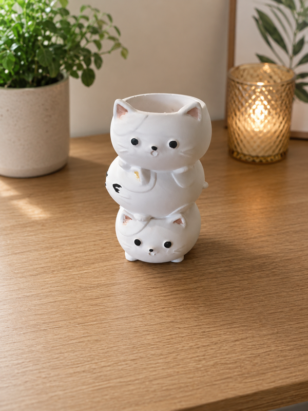 Schattige Katten Stapel Bloempot