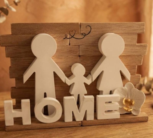 HOME Familie Decoratie op Houten Voet