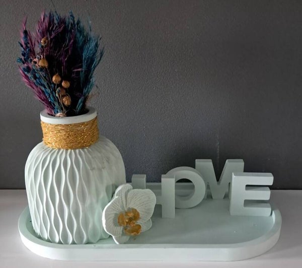 VAK 3: Home decoratieset met vaas en bloem