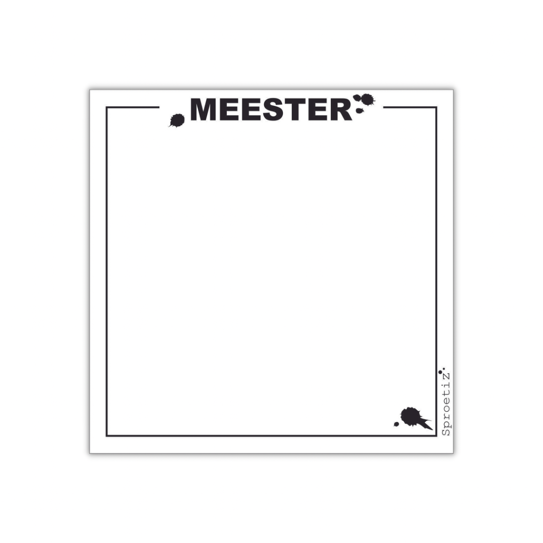 Notitieblokje Meester