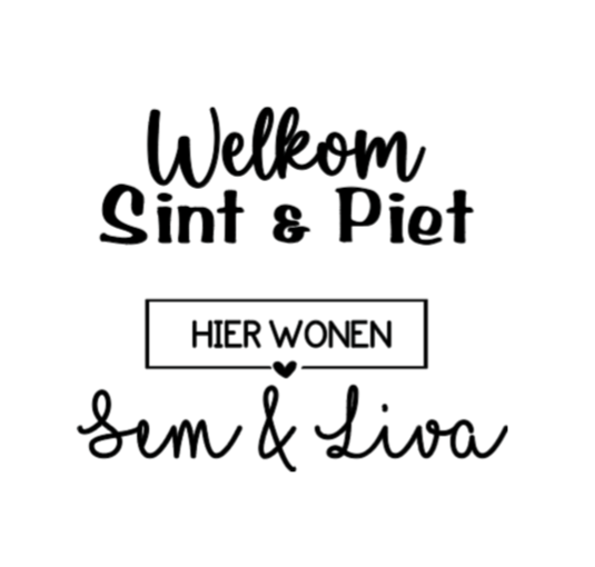 Raamsticker Sinterklaas - Sem & Liva