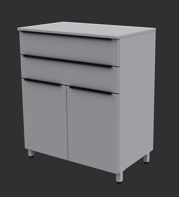 TTP1 Caisson 2 tiroirs à portes battantes profondeur 600