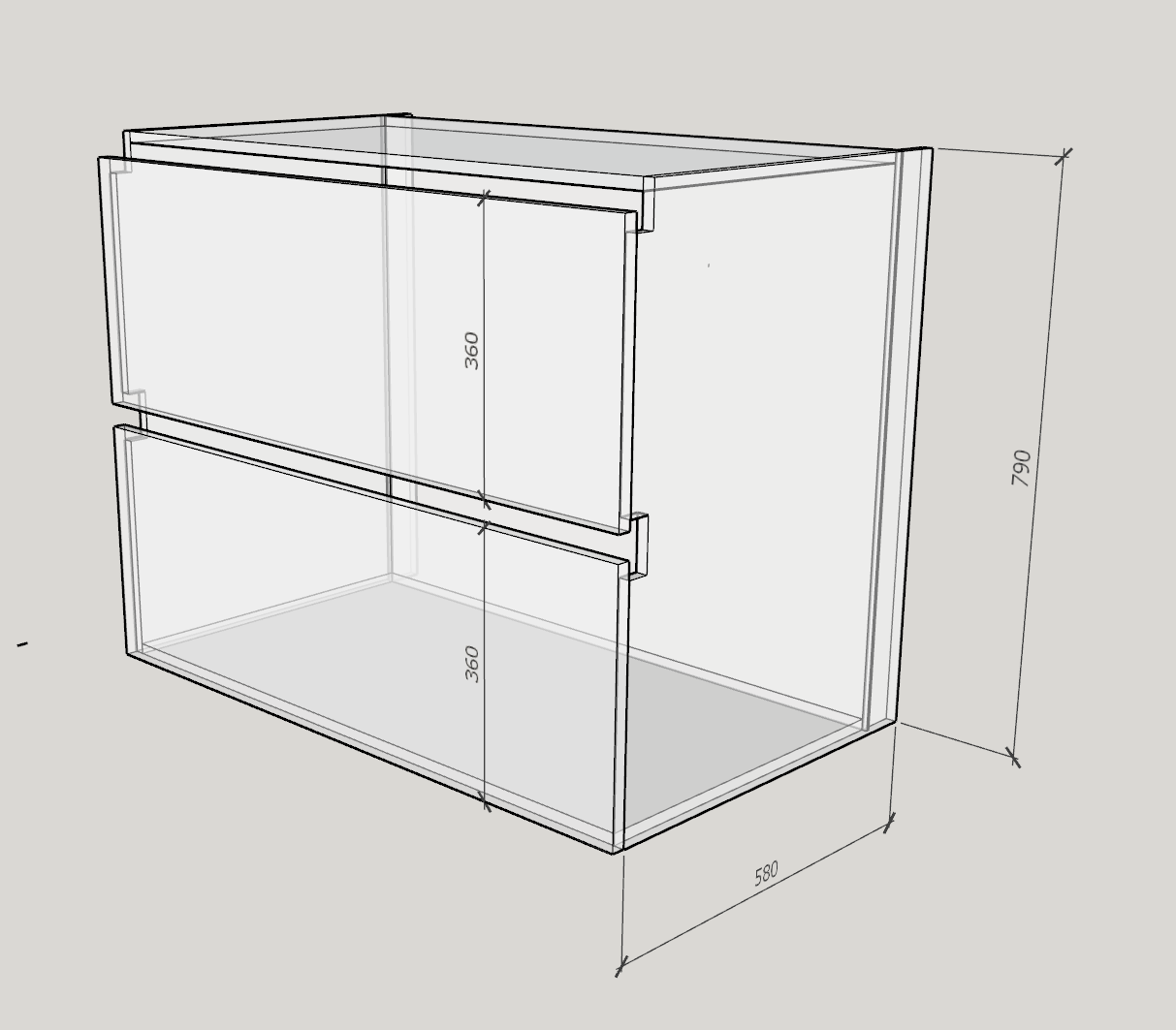 C1 Caisson cuisine 2 casseroliers