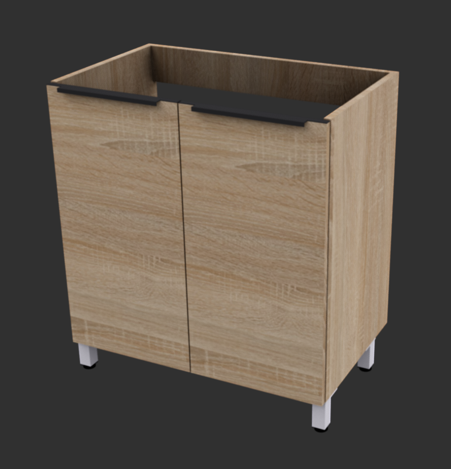 SBPPP Caisson salle de bain 2 portes profondeur 500