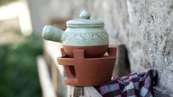 Fondue à la bougie en céramique – Inspiration Cambodge