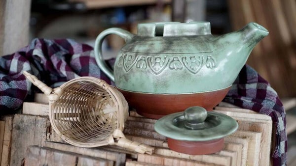 Théière en céramique - Inspiration Cambodge