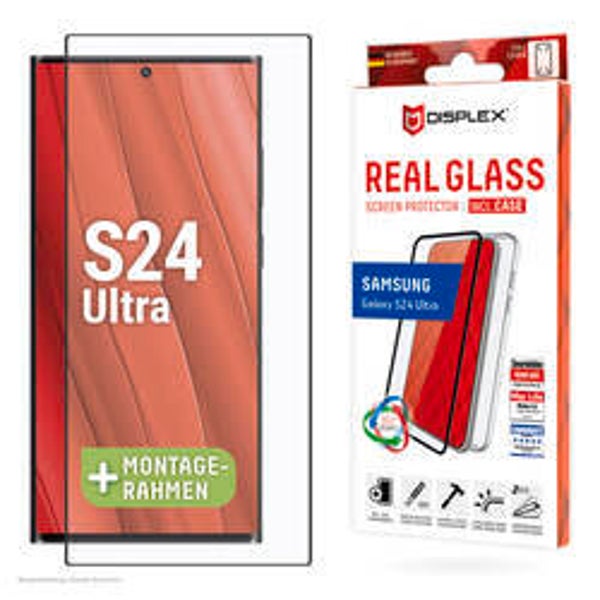 DISPLEX Real Glass + Hülle für Samsung Galaxy S24 Ultra – Transparent
