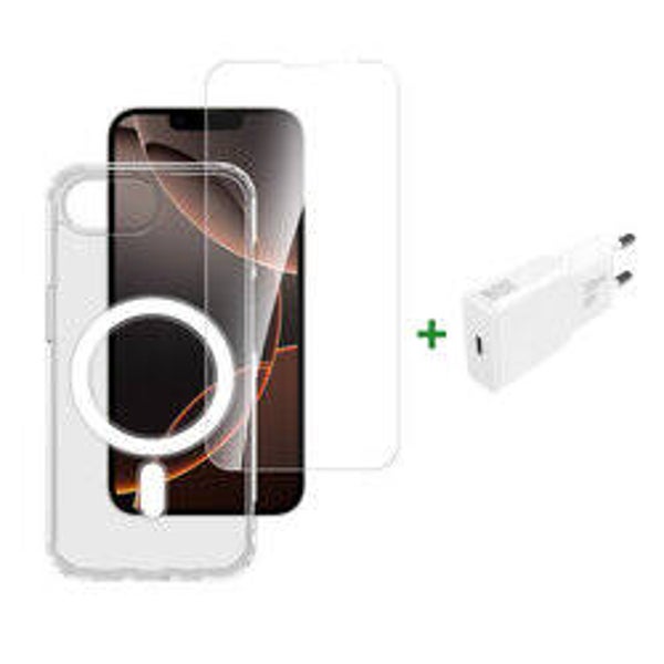 4smarts 3in1 Starter Set für Apple iPhone 16e – Hülle, Panzerglas & Ladegerät