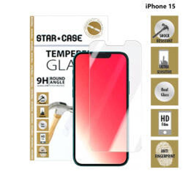 Star-Case® TITAN Plus Panzerglas für iPhone 15 / 16 – 9H Echtglas Displayschutz