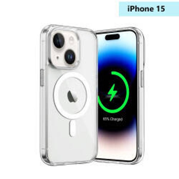OKKES MagSafe Hülle für iPhone 15 – transparent & schlank