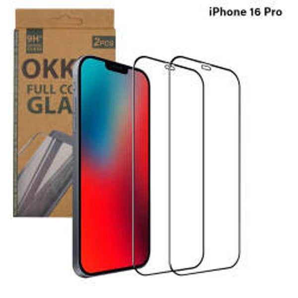 OKKES 2in1 Full Cover 3D Panzerglas für iPhone 15 / 16