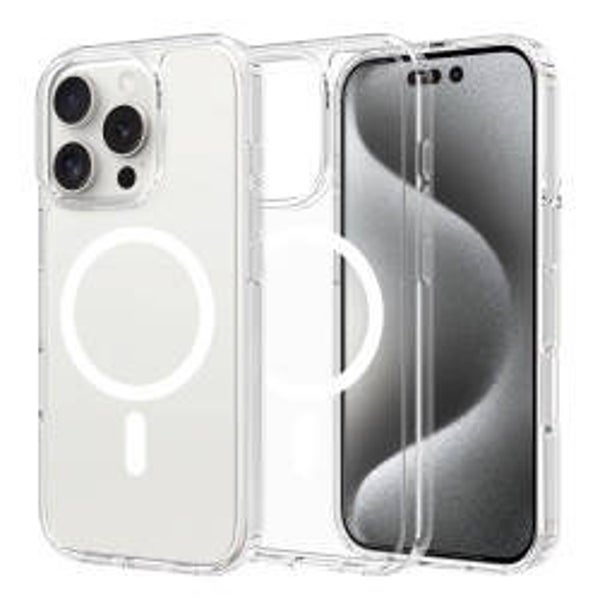 OKKES MagSafe Hülle für iPhone 16 Pro – Transparent, dünn & magnetisch