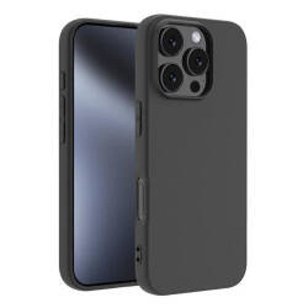 OKKES Basic Hülle für iPhone 16 Pro Schwarz TPU Ultra Dünn