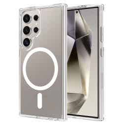 OKKES® MagSafe kompatible Ultra Slim TPU Hülle für Samsung Galaxy S25 Ultra – transparent, 0,3 mm dünn, federleicht