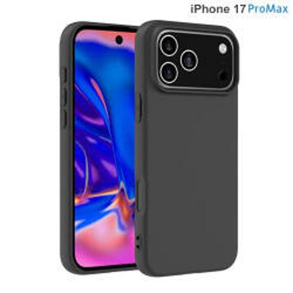 OKKES Basic TPU Case für Apple iPhone 17 Pro Max, ultradünne Schutzhülle, schwarz