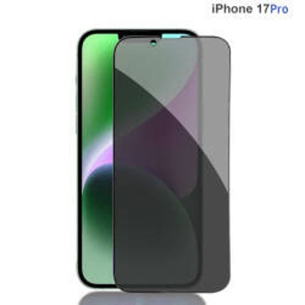 OKKES® Privacy Panzerglas 3D für Apple iPhone 17 Pro, 9H Hartglas, Blickschutz