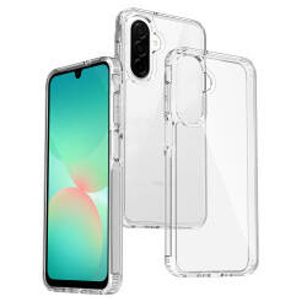 OKKES JUMP PLUS Case für Samsung Galaxy A17 5G – transparente Handyhülle mit verstärkten Ecken & Hartglas-Rückseite