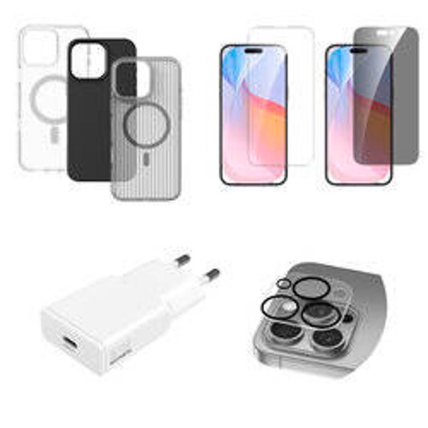 4smarts 7in1 Set für iPhone 16 Pro – Hüllen, Glas & Ladegerät
