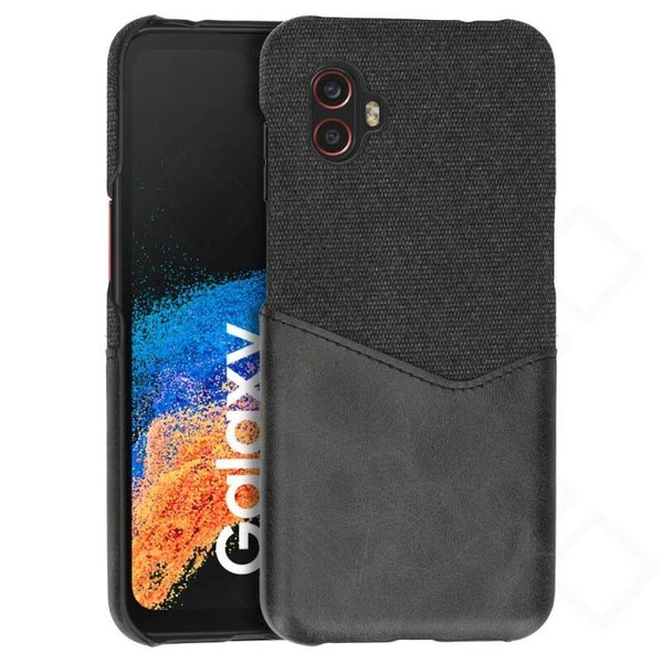 anco Leder Hülle mit Kartenfach für Samsung Galaxy Xcover 6 Pro – Schwarz