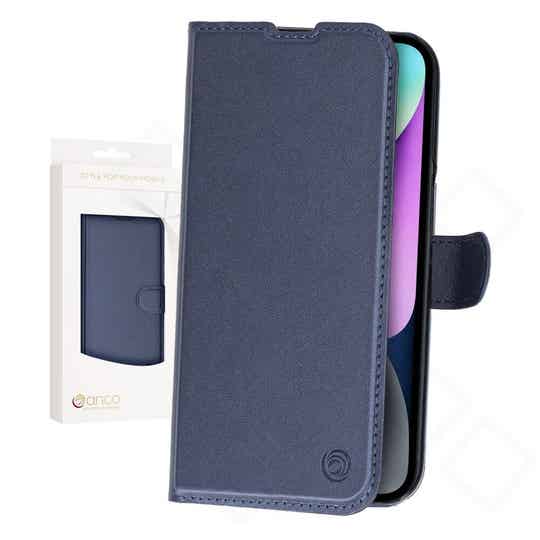 anco Basic Bookcase iPhone 14 Hülle Blau – Handyhülle mit Kartenfach & Standfunktion