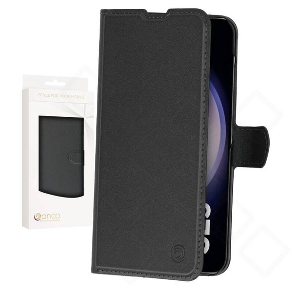 anco Bookcase für Samsung Galaxy S23+ – Schwarz PU Leder Hülle