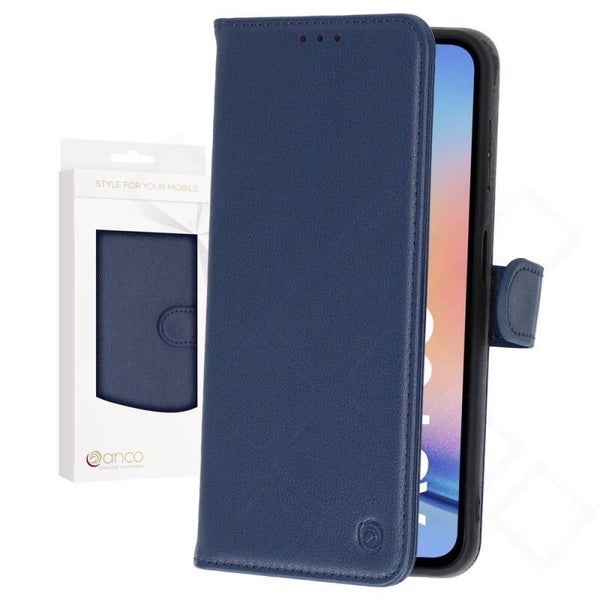 anco Basic Bookcase Hülle für Samsung Galaxy A34 (A346B) – Blau