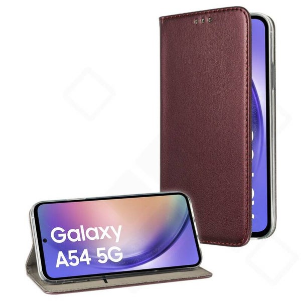 Bookcase Magnetic Hülle für Samsung Galaxy A54 (A546B) – Burgundy