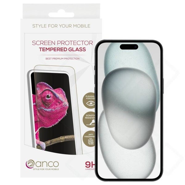 anco Panzerglas Fullscreen für iPhone 15 Plus – 9H Glas