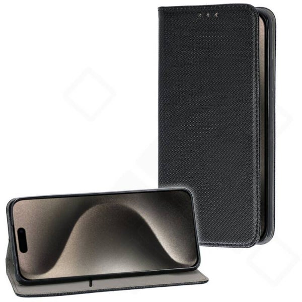 Bookcase Magnetic Hülle für iPhone 15 Pro Max – Leder Klapphülle mit Kartenfach