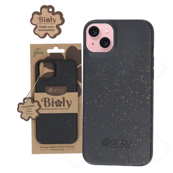 anco Bioly Case iPhone 15 Plus Hülle – schwarz