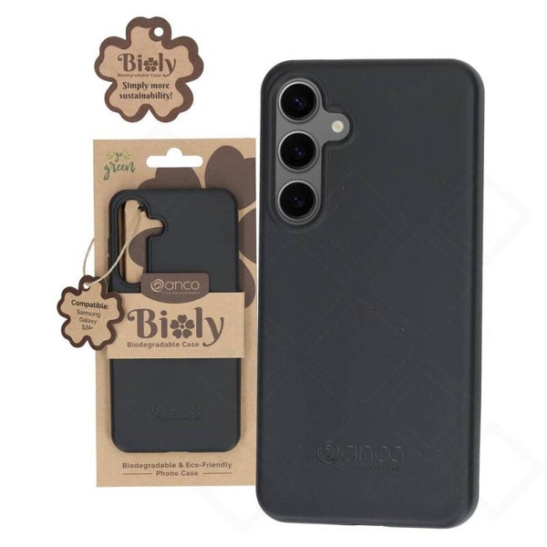 anco Bioly Handyhülle für Samsung Galaxy S24+ Schwarz – Bio Case