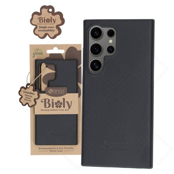 anco Bioly Hülle für Samsung Galaxy S24 Ultra – Schwarz