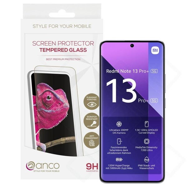 anco Panzerglas Fullscreen für Xiaomi Redmi Note 13 Pro+ 5G