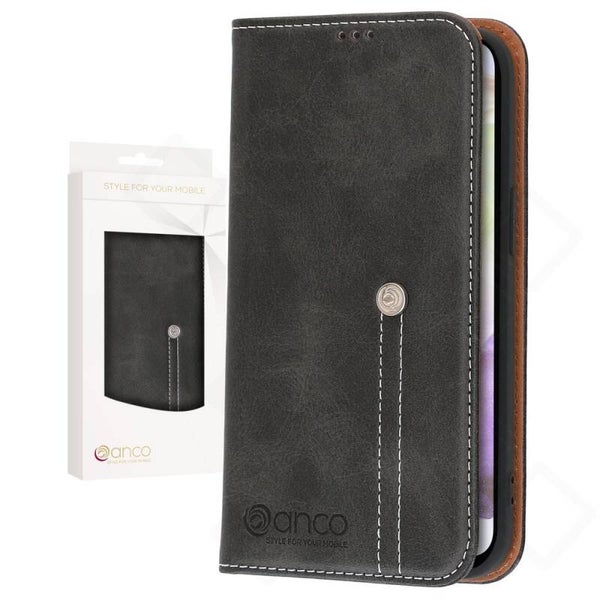 anco Bookcase Phoenix Hülle für Samsung Galaxy A35 5G – Schwarz