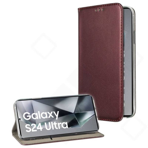 Bookcase Basic Magnetic Hülle für Samsung Galaxy S24 Ultra – PU Leder Case mit Kartenfach
