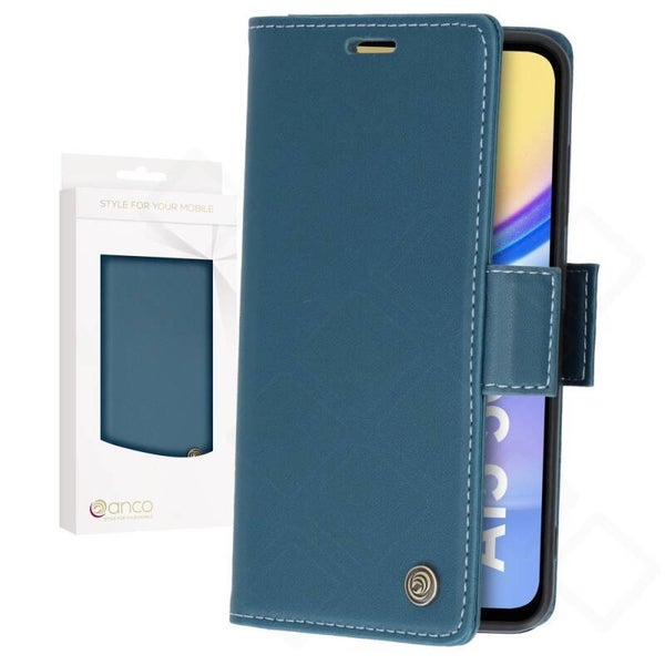 anco Bookcase Miami für Samsung Galaxy A15 / A15 5G – Handyhülle mit Kartenfächern & Standfunktion