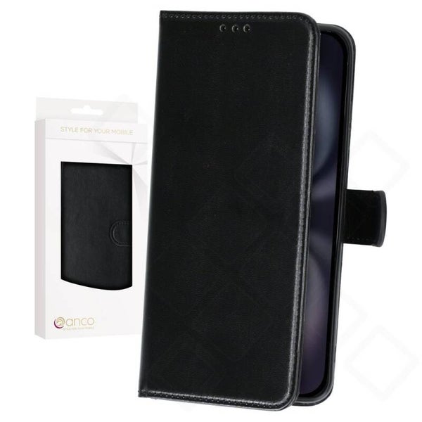 anco Basic Bookcase für Apple iPhone 16 Plus, PU Leder Handyhülle mit Kartenfach