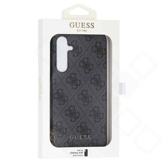 Guess 4G Charms Handyhülle für Samsung Galaxy A35 5G – Saffiano Design