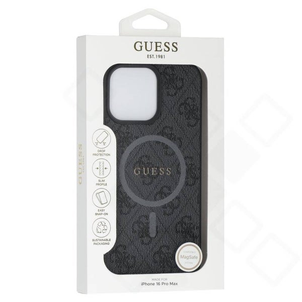 Guess 4G Leather MagSafe Case für iPhone 16 Pro Max – PU Leder