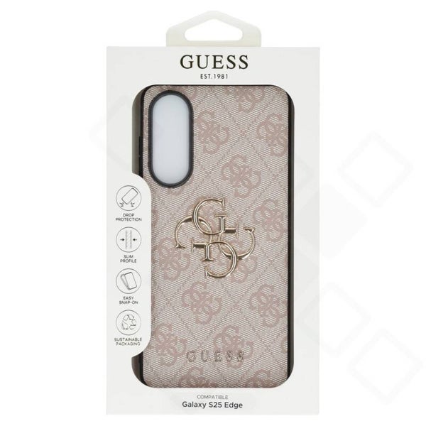 Guess 4G Metal Logo Case für Samsung Galaxy S25 Edge – Premium PU Hülle in elegantem Design