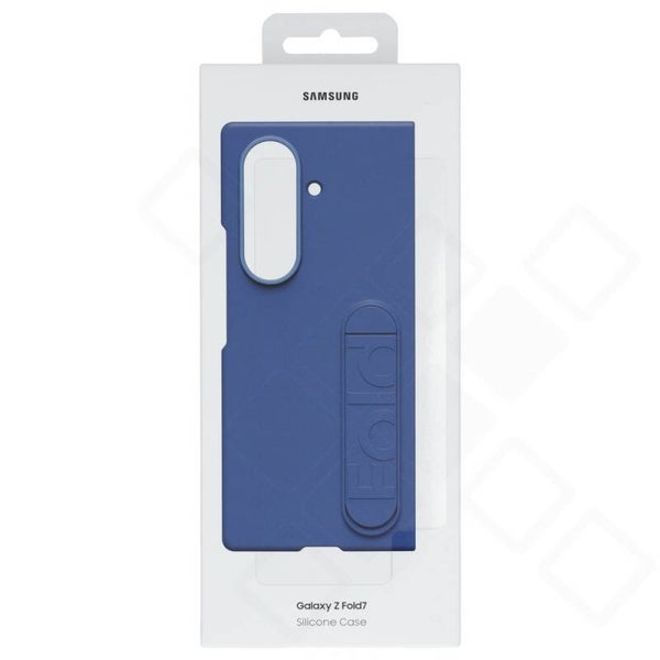 Samsung Silicone Stand Case mit Strap für Galaxy Z Fold7 – Blue