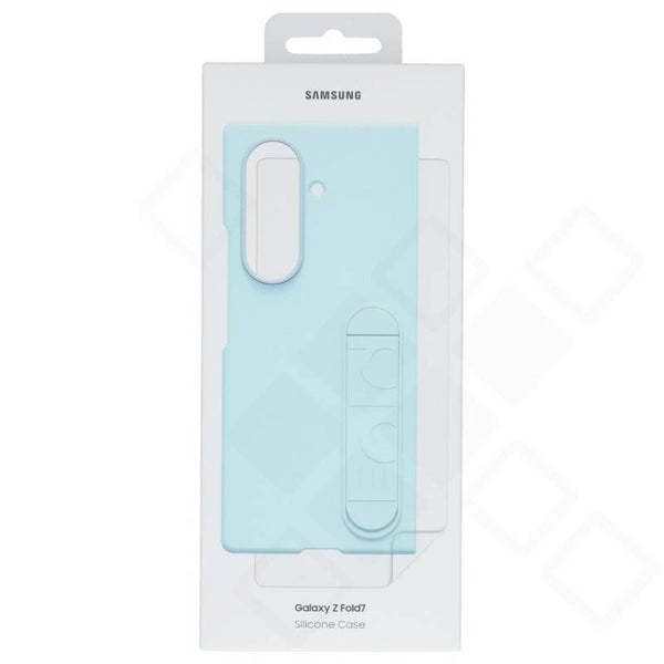 Samsung Silicone Stand Case mit Strap für Galaxy Z Fold7 – Light Cyan