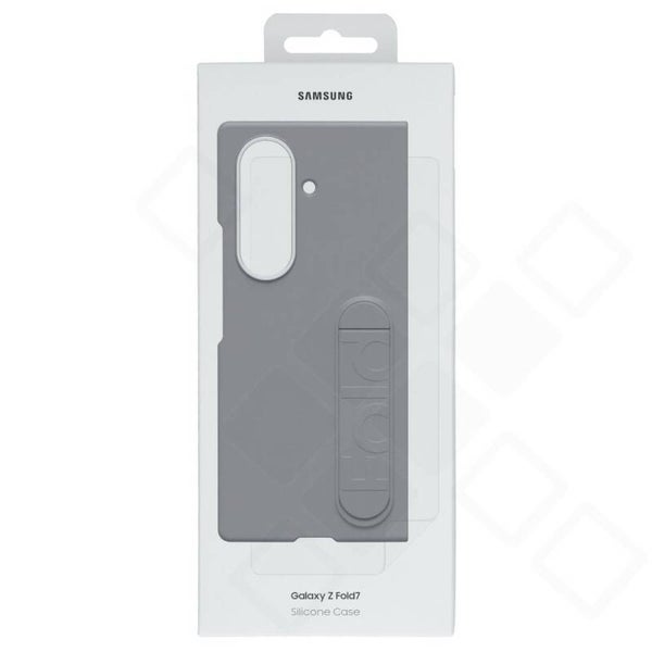 Samsung Silicone Stand Case Strap für Galaxy Z Fold7 – Grau