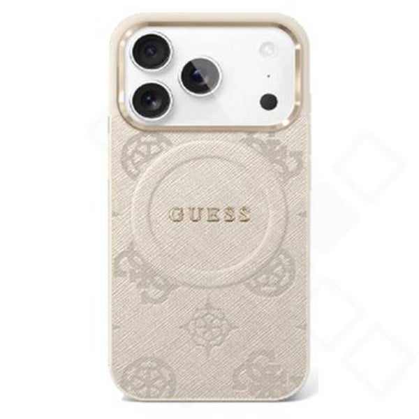 Guess Peony Hülle MagSafe für iPhone 17 Pro Max – Kunstleder