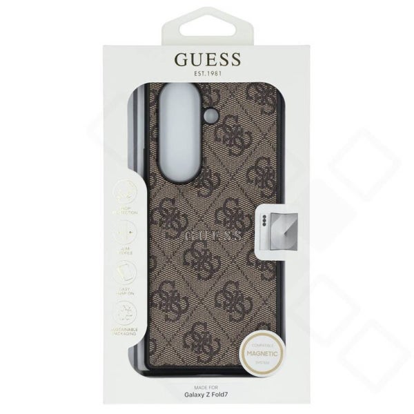 Guess 4G Colored Ring Case für Samsung Z Fold7 – brown