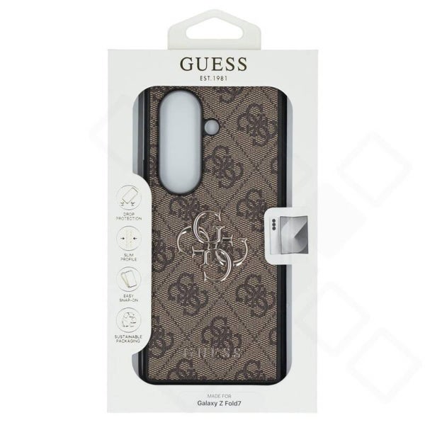 Guess 4G Metal Logo Case für Samsung Galaxy Z Fold7 – brown