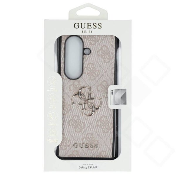 Guess 4G Metal Logo Case für Galaxy Z Fold7 – Pink Hülle